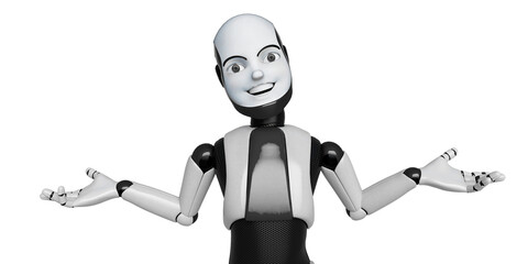robot boy cartoon with arms wide open