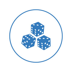 Analysis math dice probability icon | Circle version icon |