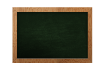 Green Chalk Board wooden frame transparent background png isolated