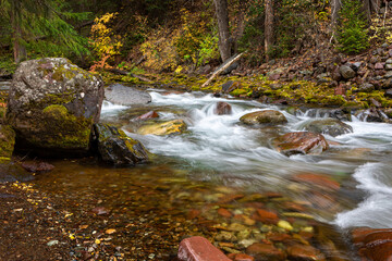 colorful mountain stream