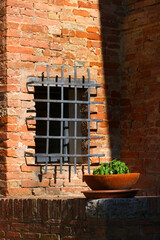 Architectural details of old houses in Tuscany, Italy, Europe