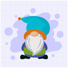 CUTE GNOME CARTOON ELEMENT NOTEBOOK