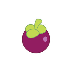 mangosteen icon logo vector design template