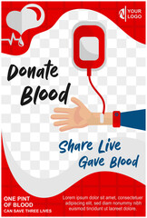 world blood day poster template