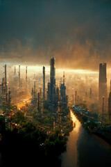 Fototapeta premium industrie futuriste