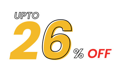 up to 26 percent Vector Template, upto 26 percent off offer template vector