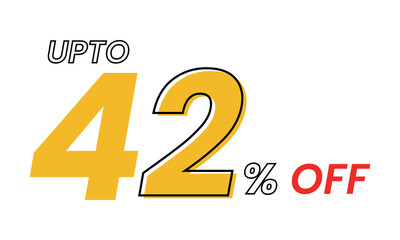 up to 42 percent Vector Template, upto 42 percent off offer template vector