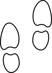 footprints hand drawn