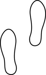 footprints hand drawn