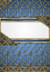 Golden label and luxury background for designs.Blank for message or text.