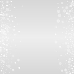 White Snowflake Vector Grey Background. Light