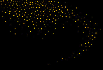 Gold Round Rich Vector Black Background. Abstract