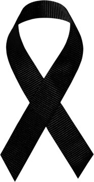 Black ribbon for mourning.