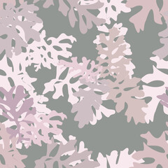 Abstract seamless pattern with leaves. Trendy hand drawn textures.
