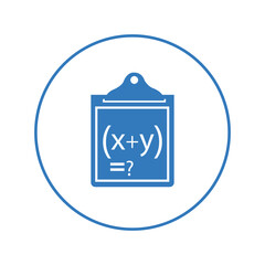 Complex education formula math board icon | Circle version icon |