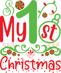 Naklejka premium Christmas Svg Design