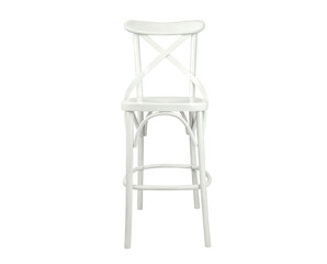 white chair wooden, wooden chair, modern designer. Isolated chair on a white background,front shot
