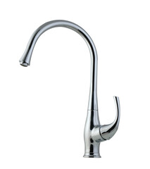 chrome,bathroom,Kitchen Mixer metal faucet isolated white background
