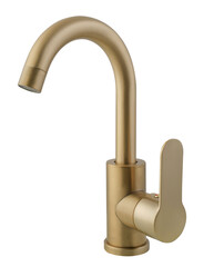gold,bathroom,Kitchen Mixer metal faucet isolated white background
