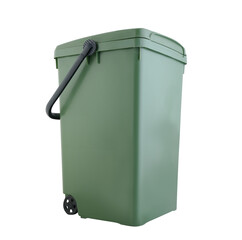 green Dustbin isolated on white background