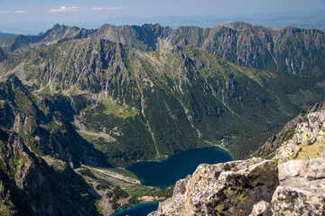 Fototapeta na wymiar view from the top of mountain, High Tatras