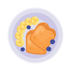 bread toast and fruits