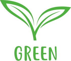 Go green logo design template