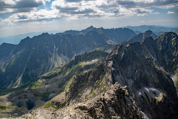 Fototapeta na wymiar mountain landscape with clouds, High Tatras
