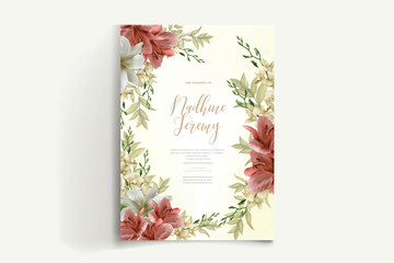 THE SAVE FLORAL FRAME WEDDING INVITATIONS