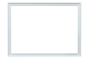 Obraz premium Photo frame or picture with copy space on a white isolated background