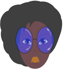 face of a woman withan unhappy expression 