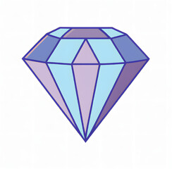 Illustration of diamond gem luxury jewelry icon