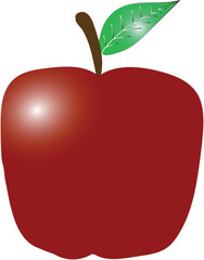 simple and editable apple vector