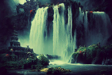 waterfall in plitvice country