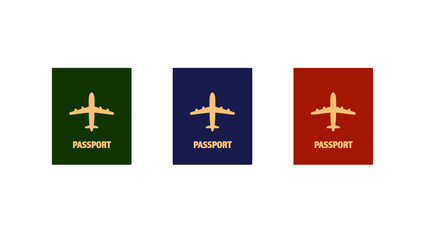 passport icon airport style. passport vector modern flat design. passport symbol for logo, web, app, UI. passport icon simple sign.