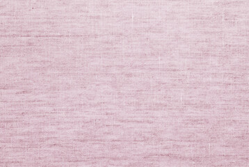 Fototapeta premium Linen fabric texture background. Simple and basic pattern textile. Natural rose pink cloth surface closeup.