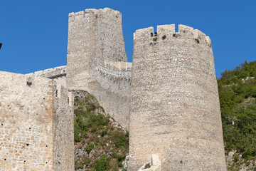 Ruins of Medieval fortified town of Golubac, Serbia