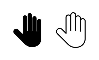 Hand icon vector for web and mobile app. hand sign and symbol. hand gesture