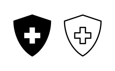 Obraz premium Health insurance icon vector for web and mobile app. Insurance document sign and symbol