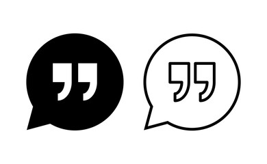 Quote icon vector for web and mobile app. Quotation mark sign and symbol