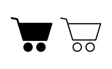 Shopping icon vector for web and mobile app. Shopping cart sign and symbol. Trolley icon