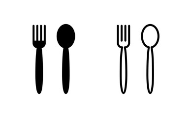 spoon and fork icon vector for web and mobile app. spoon, fork and knife icon vector. restaurant sign and symbol