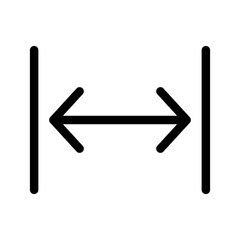 Width Icon Vector Symbol Design Illustration