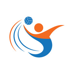 Volley ball logo vector
