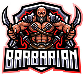 Barbarian esport mascot © Visink.art