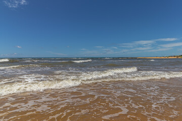 natural landscape in the district of Trancoso in the city of Porto Seguro, State of Bahia, Brazil