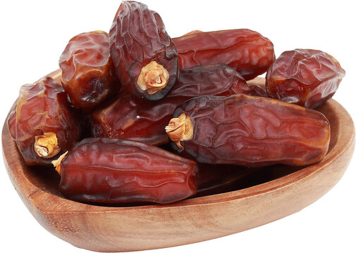 Islamic festival of Ramadan concept. with a delicious tropical dates on a bamboo plate and on white isolated background. Traditional Middle East culture. Ramadan Kareem transparent png image
