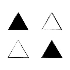Brush triangles. Layout square. Vector illustration. Stock image.