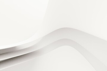 Abstract white Architecture Background. 3d render. Modern Geometric Wallpaper. Futuristic Technology Design