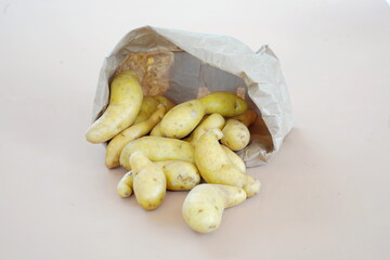 Brown Kraft Paper Bag with Fingerling Potatoes